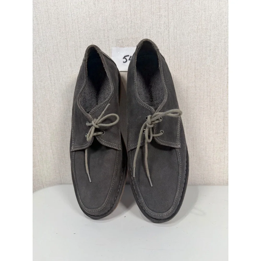 Hush Puppies Mens Grey Suede Lace Up Casual Oxford Shoes HMV10366 Size 10